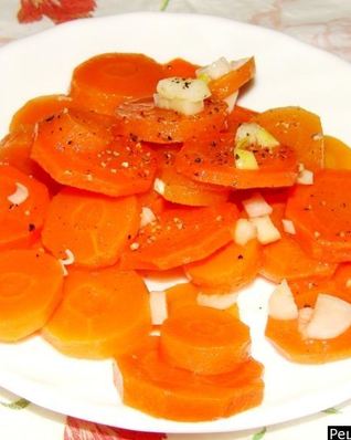 Маринованная морковь Медная монетка