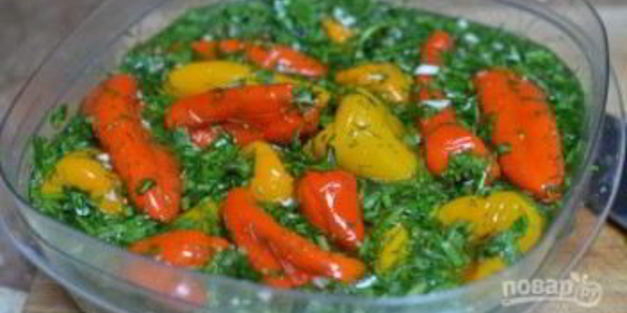 маринованный болгарский перец с чесноком