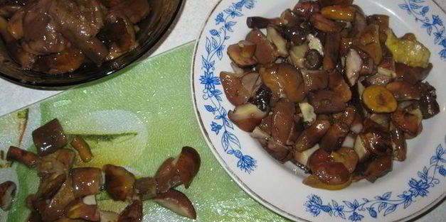 маринованные грибы с овощами