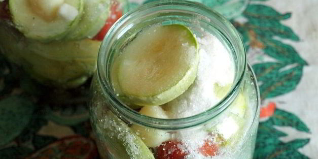 маринованные кабачки с болгарским перцем