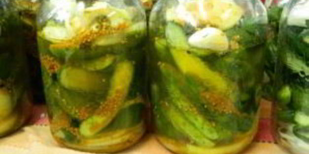 маринованные огурчики с горчицей