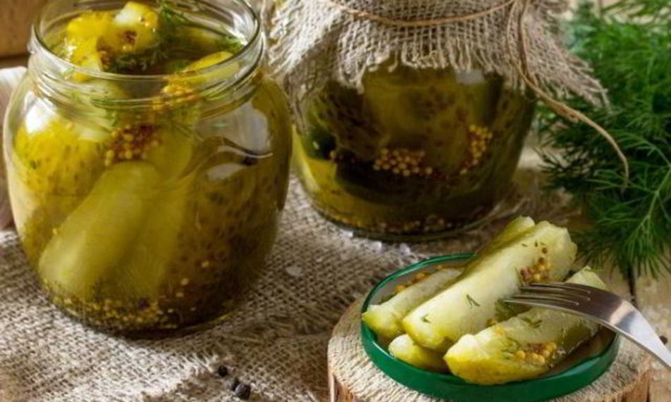 Рецепт маринованные огурцы с горчичными зернами