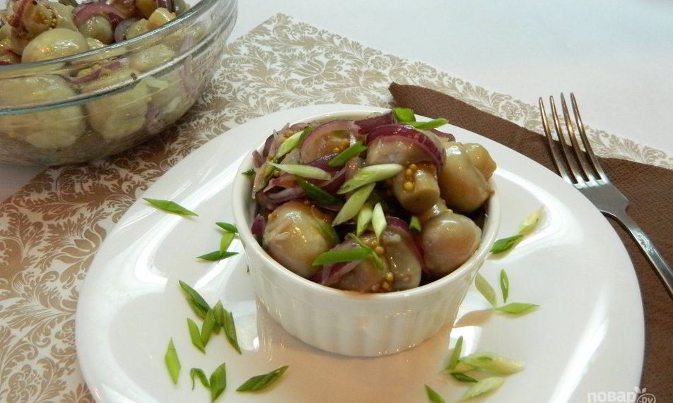 Рецепт маринованные шампиньоны с маслом и уксусом
