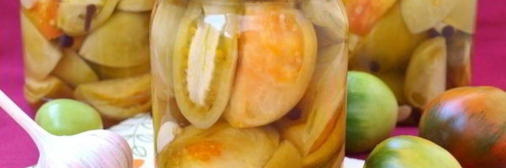 Маринованные зеленые помидоры на зиму
