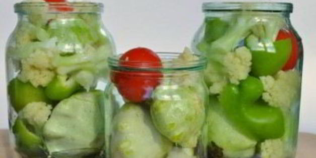 маринованые патиссоны с капустой