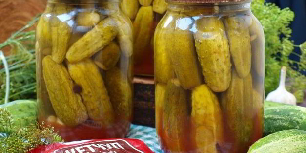 огурцы маринованные с кетчупом чили