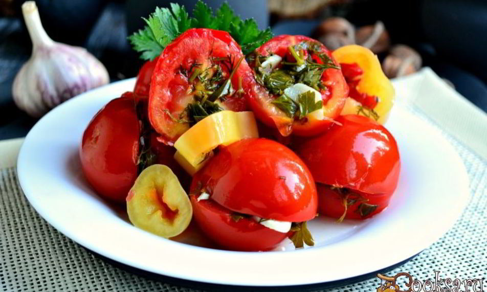 Рецепт острые помидоры маринованные со сладким перцем