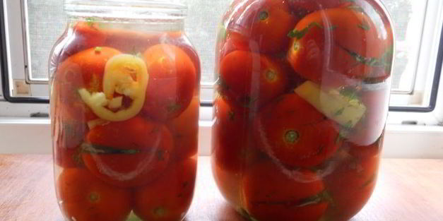 острые помидоры маринованные со сладким перцем