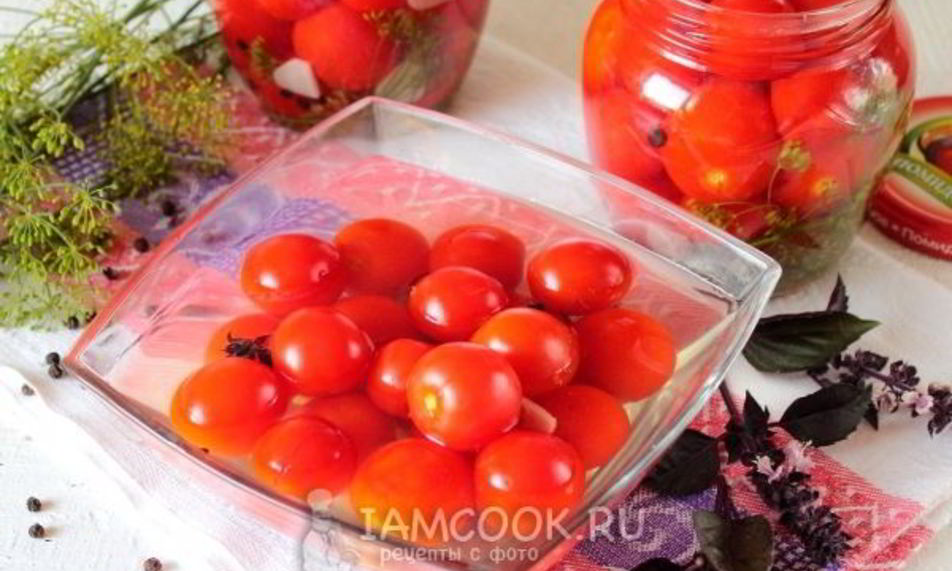 Рецепт пикантные маринованные черри