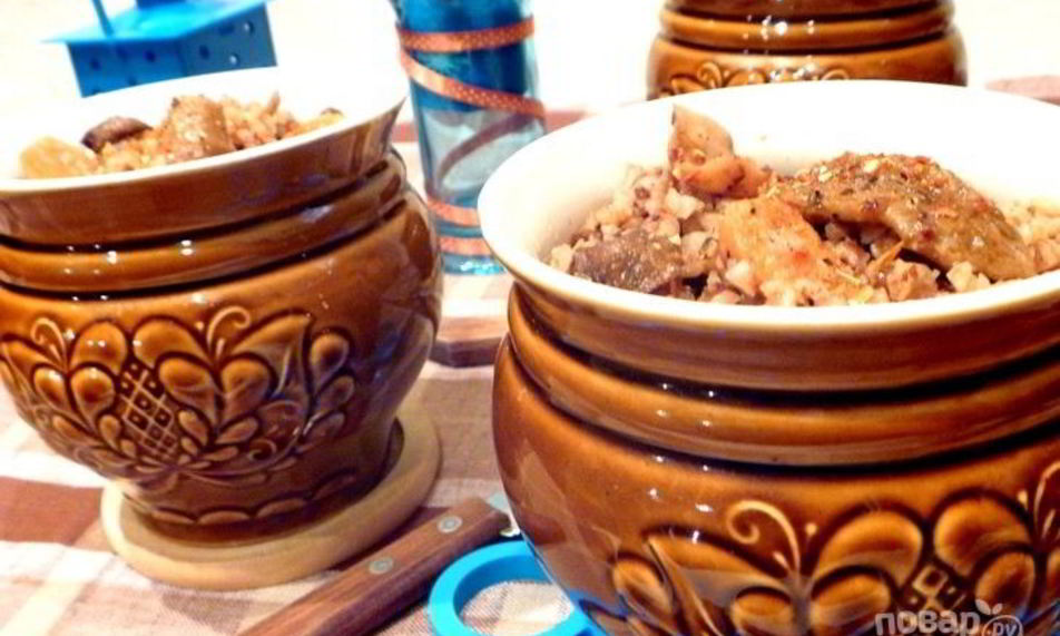 Рецепт сушеные грибы в горшочках