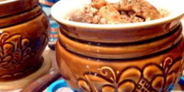 сушеные грибы в горшочках