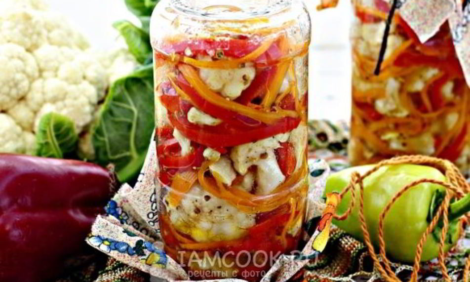 Рецепт цветная капуста по-корейски на зиму