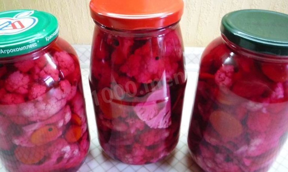 Рецепт цветная капуста в банках