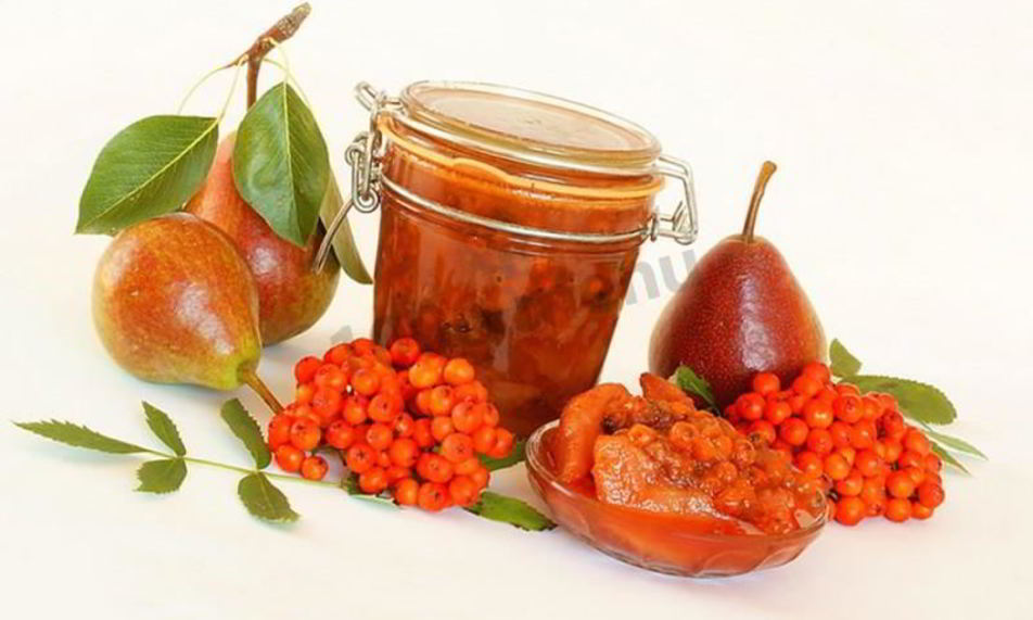 Рецепт варенье из рябины с грушами