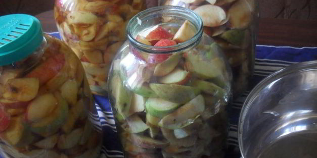 заготовка яблочного сока без соковыжималки