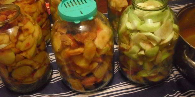 заготовка яблочного сока без соковыжималки