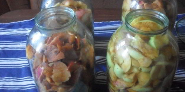 заготовка яблочного сока без соковыжималки