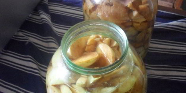 заготовка яблочного сока без соковыжималки