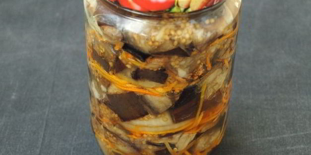 запеченные баклажаны с морковью на зиму