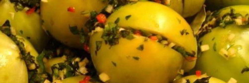 Зеленые помидоры на зиму