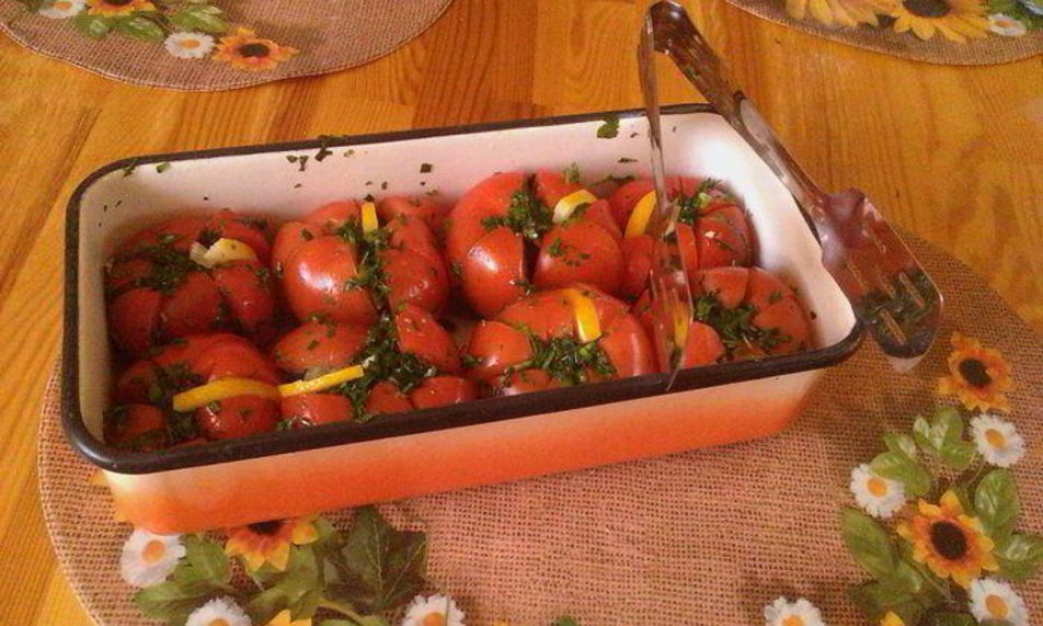 Рецепт ароматные помидоры с зеленью