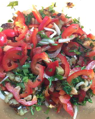 Баклажаны по-корейски с помидорами