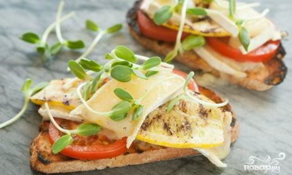 Рецепт бутерброды с кабачками