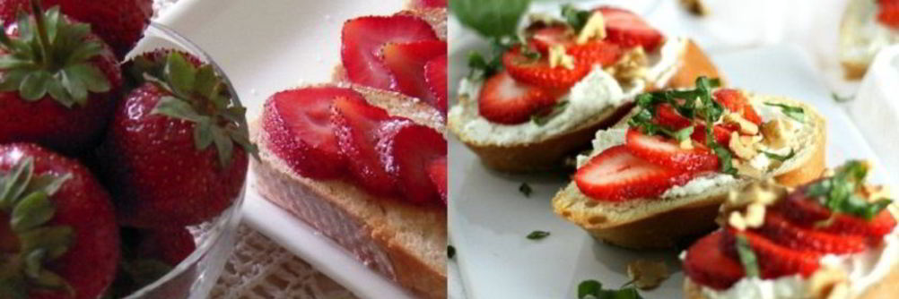 Бутерброды с клубникой