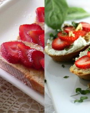 Бутерброды с клубникой