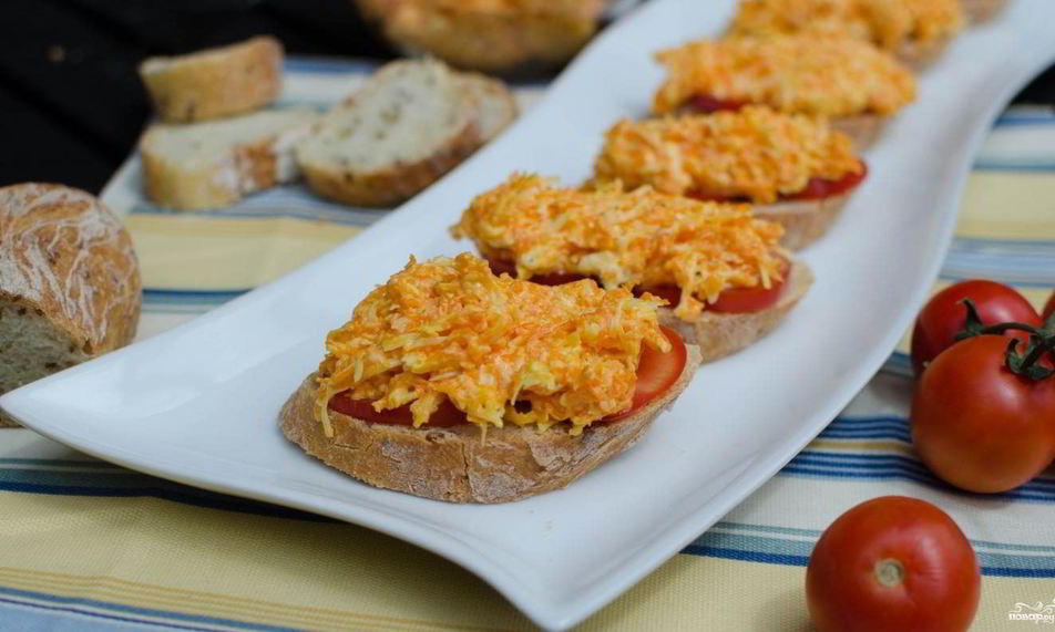 Рецепт бутерброды с морковью и сыром