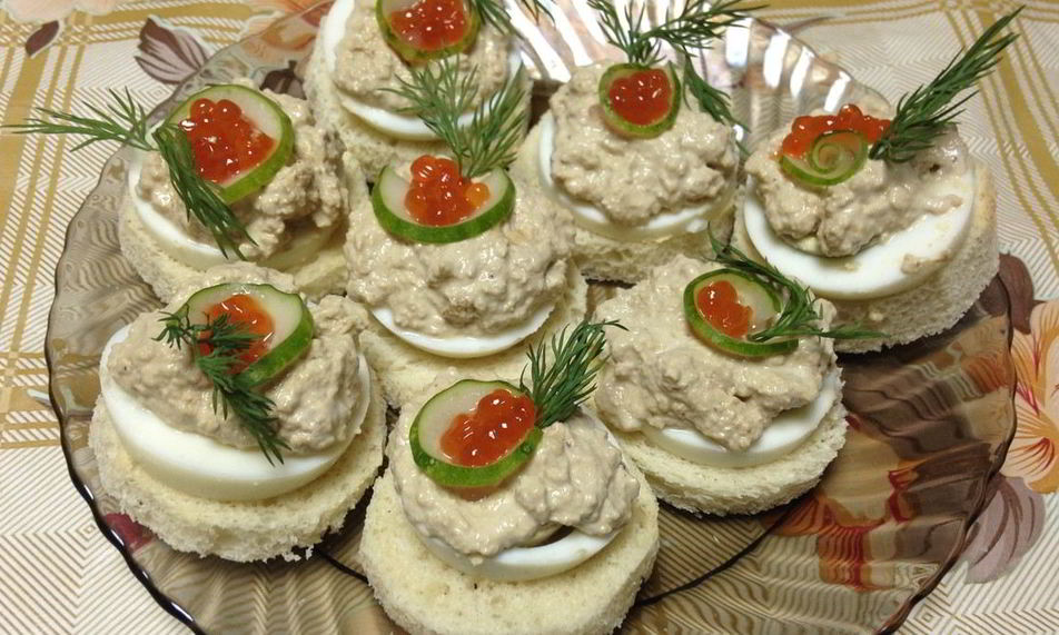 Рецепт бутерброды с печенью трески