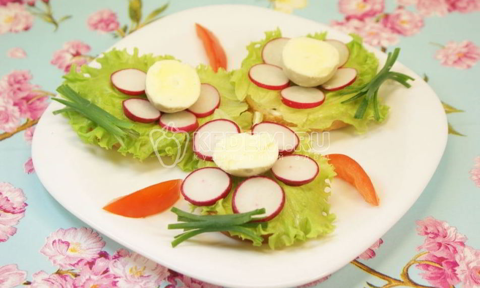 Рецепт бутерброды цветочки