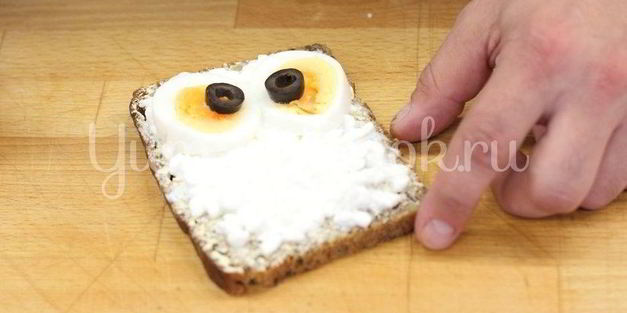 детский бутерброд сова