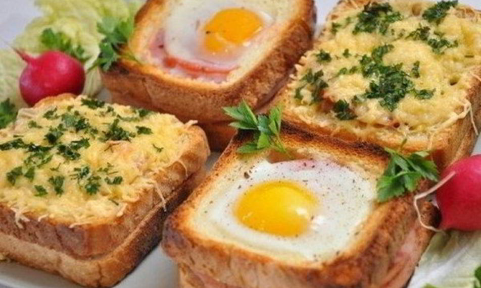 Рецепт необычные бутерброды в духовке к завтраку