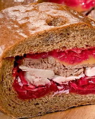 Закрытые бутерброды с красной капустой