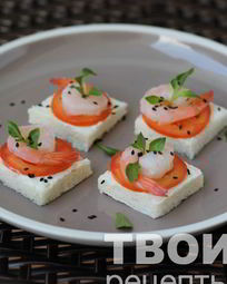 Закуски с креветками