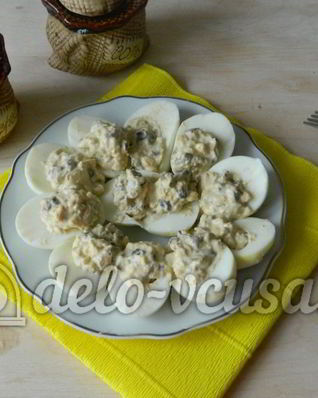 Яйца фаршированные грибами