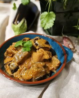 Карри из баклажан