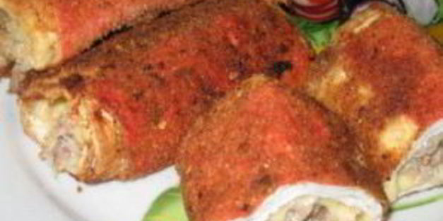 крабовые палочки, фаршированные грибами