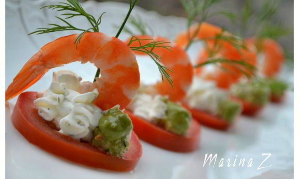 Рецепт легкая закуска с креветками