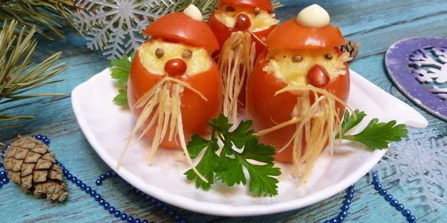 новогодняя закуска из помидоров