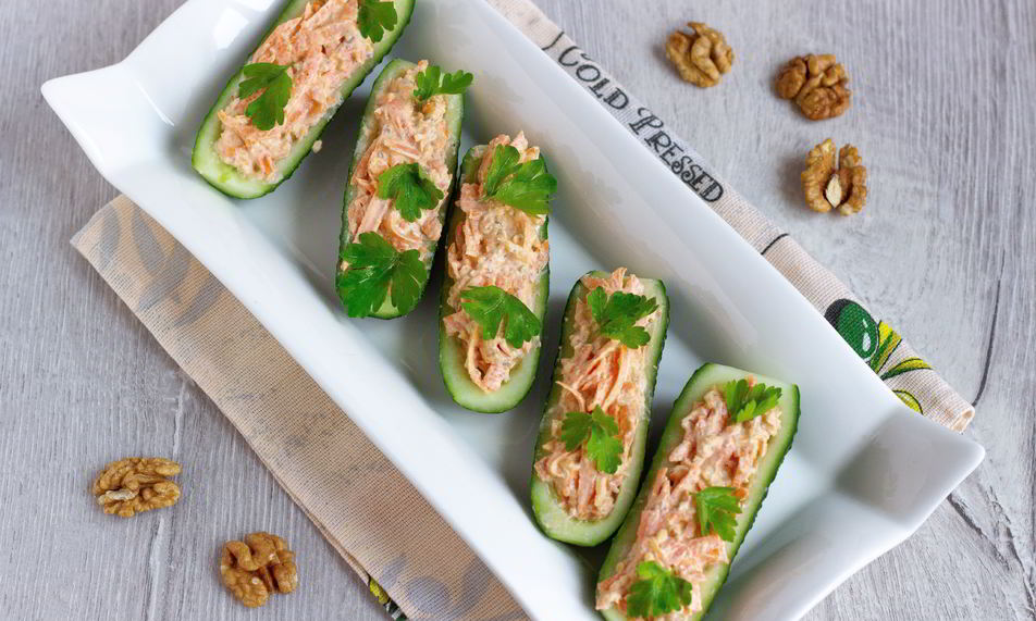Рецепт огурцы, фаршированные орехами