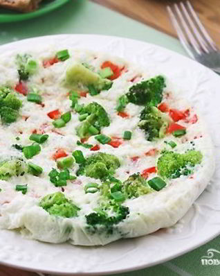 Белковый омлет на пару