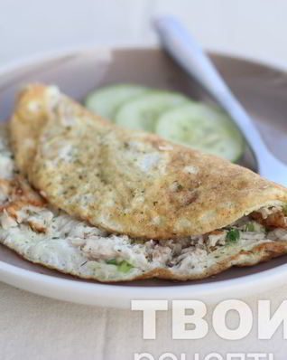 Белковый омлет с морским окунем