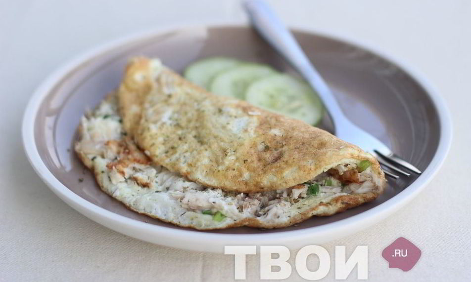 Рецепт белковый омлет с морским окунем