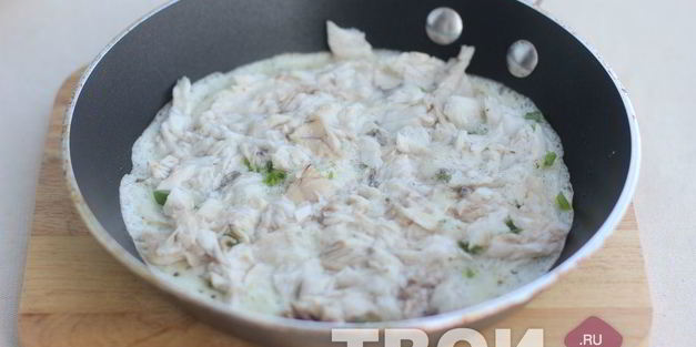 белковый омлет с морским окунем