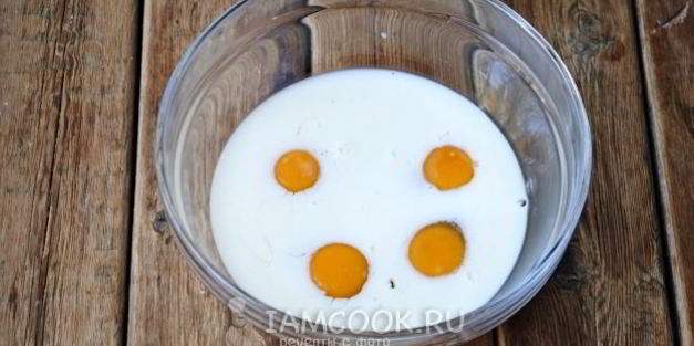 детский омлет с молоком