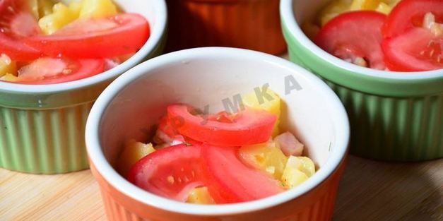 фритата омлет с ветчиной и сыром