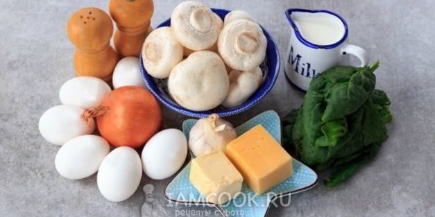 фриттата с грибами