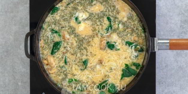 фриттата с грибами